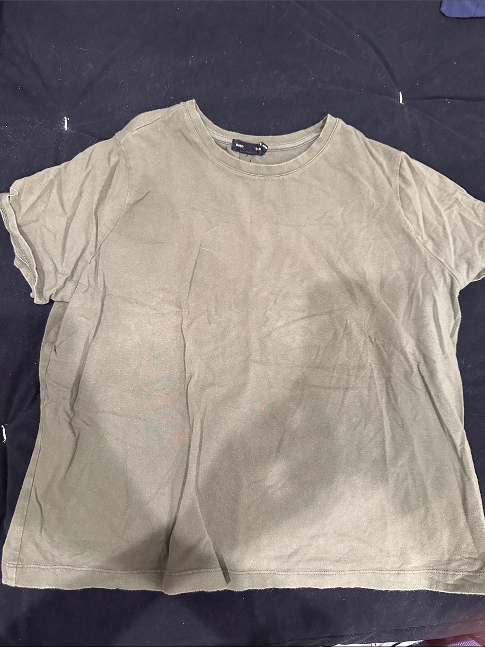 Good American Olive Crewneck T‑Shirt